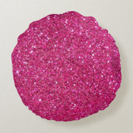 Hot-roze glitter Round-Sierkussen Rond Kussen