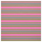 Hot-roze, grijs en groen patroon stof (Swatch)