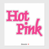 Hot-roze grote contoursticker sticker (Vel)