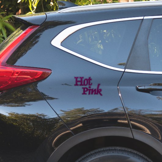 Hot-roze grote contoursticker sticker (Auto Achterkant)