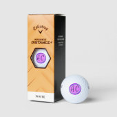  hot-roze, grote, heldere monogram Golfballen (Verpakking)