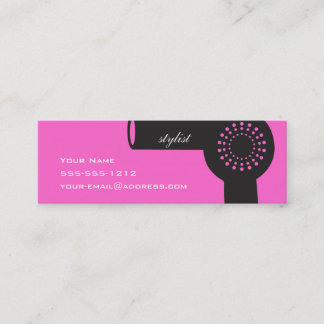 Hot-roze hair Stylist Skinny Biz-kaart Mini Visitekaartje