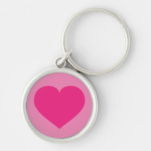 Hot-roze hartkeyketen sleutelhanger