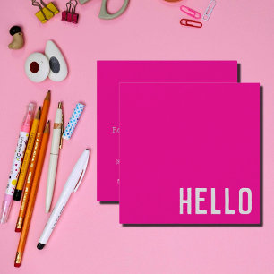 hot roze - HELLO Square Visitekaartje