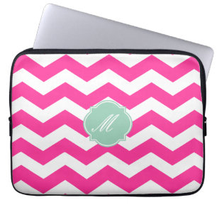 Hot-roze hoes voor het Chevron Pattern-laptophoes