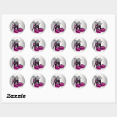 Hot roze hoge hak schoen Stickers (Vel)