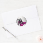 Hot roze hoge hak schoen Stickers (Envelop)