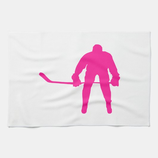 Hot-roze ijshockey theedoek (Horizontaal)