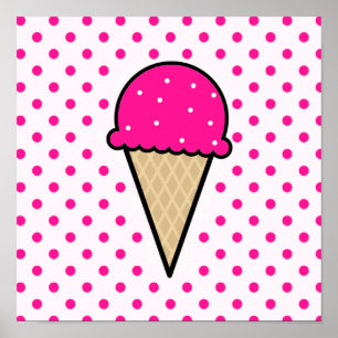 Hot-roze ijskap poster