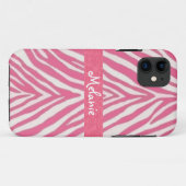 Hot-roze iPhone Monogram draagtas Case-Mate iPhone Case (Achterkant (horizontaal))