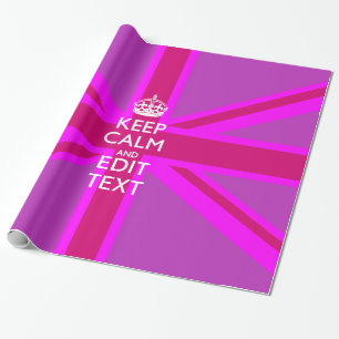 Hot-roze Je houdbare kalm bewerken Tekstvak Cadeaupapier