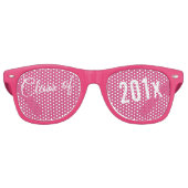 Hot-roze - Klasse met aangepast jaar en middelbare Retro Zonnebril (Voorkant)