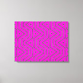 Hot-roze kleurenzwart, grafisch ontwerper canvas afdruk (Voorkant)
