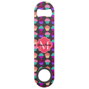 Hot-roze koekjes Persoonlijke naam, Monogram Speed Flessenopener