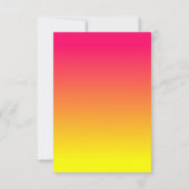 Hot-roze koraal en gele ombre Opslaan datum Kaart (Achterkant)