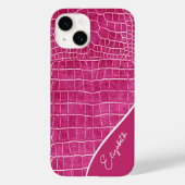 Hot-roze krokodil Aangepast Case-Mate iPhone Case (Achterkant)