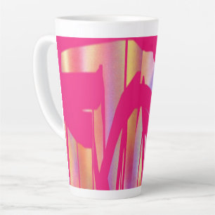 Hot roze kunst latte mok