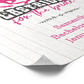 Hot-roze laatste rij voor het bride Poster (Hoek)