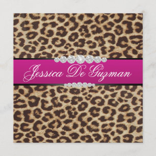 Hot-roze leopard Debut Kaart