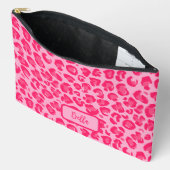 Hot-roze leopard-patroon etui (Open)