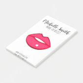 Hot-Roze lippen design Make-up kunstenaar Post-it® Notes (Schuin)