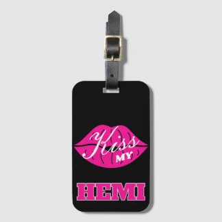 Hot-roze lips Kus Mijn Hemi Car Vloermat Bagagelabel
