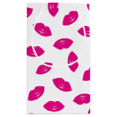 Hot-roze lips Patroon Chic Lipstick Afdrukken Klein Cadeauzakje (Achterkant)