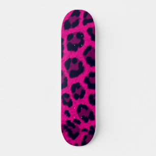 Hot-roze luipaard afdrukken skateboard