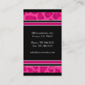 Hot-roze luipaard afdrukken  | Visitekaartje (Achterkant)