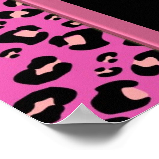 Hot-roze luipaard Baby shower banner Poster (Hoek)