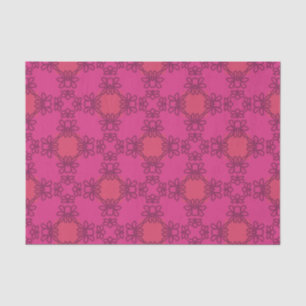 Hot Roze Maximalist Bloemen Vet Retro Chic Tissuepapier