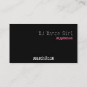 Hot-roze (meisje) Mixtape Visitekaartje (Achterkant)