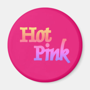 Hot-roze met naam magnet magneet