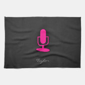 Hot-roze microfoon theedoek (Horizontaal)