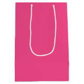 Hot-roze middelgrote Gift-tas Medium Cadeauzakje (Achterkant)