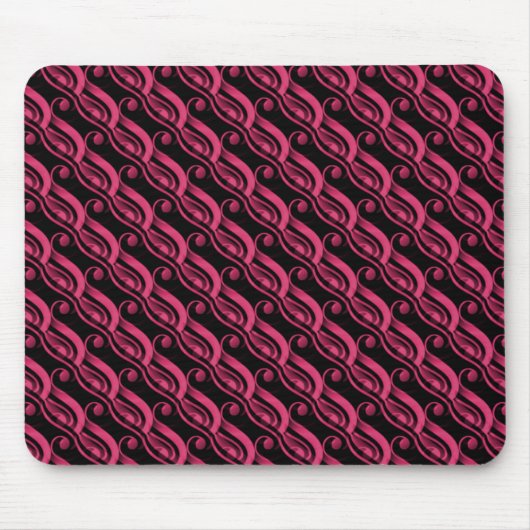 Hot-roze, moeiteloos Charm Mousepad Muismat (Voorkant)
