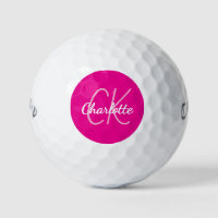Hot roze monogram initialen naam vrouwen