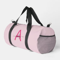 Hot Roze Monogram Naam Meisje Script Sport