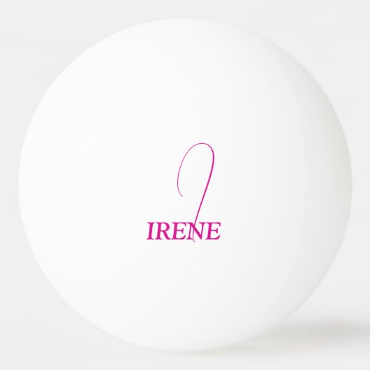 Hot-roze monogrammen pingpongballen (Voorkant)