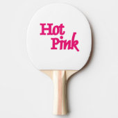 Hot Roze naam wit ping pong paddle Tafeltennisbatje (Voorkant)