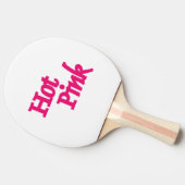 Hot Roze naam wit ping pong paddle Tafeltennisbatje (Zijkant)