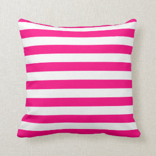 Hot-roze Nautical Stripes buitenshuis  Kussen