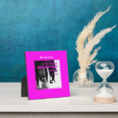 Hot-roze NIET VANDAAG SATAN Plaque Fotoplaat (Insitu)