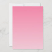 Hot-roze ombre/Gradient Beach Wedding Invitations Kaart (Achterkant)