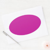 Hot-roze ovale Sticker (Envelop)