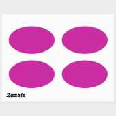 Hot-roze ovale Sticker (Vel)