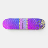 Hot-roze Paarse glittery Bling Skateboard (Horizontaal)