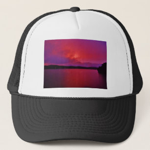 Hot-roze Paarse zonsondergang op het Arrodemeer Trucker Pet