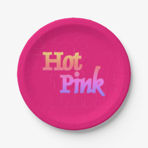 Hot-roze papieren borden bordje