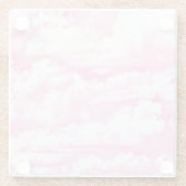 Hot-roze pasta-wolken glazen onderzetter (Achterkant)